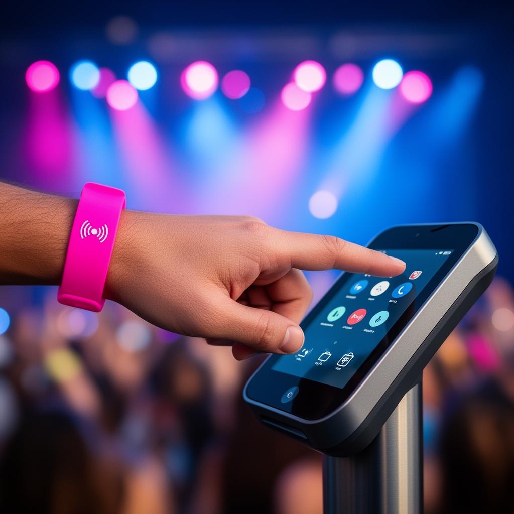 RFID wristband tap